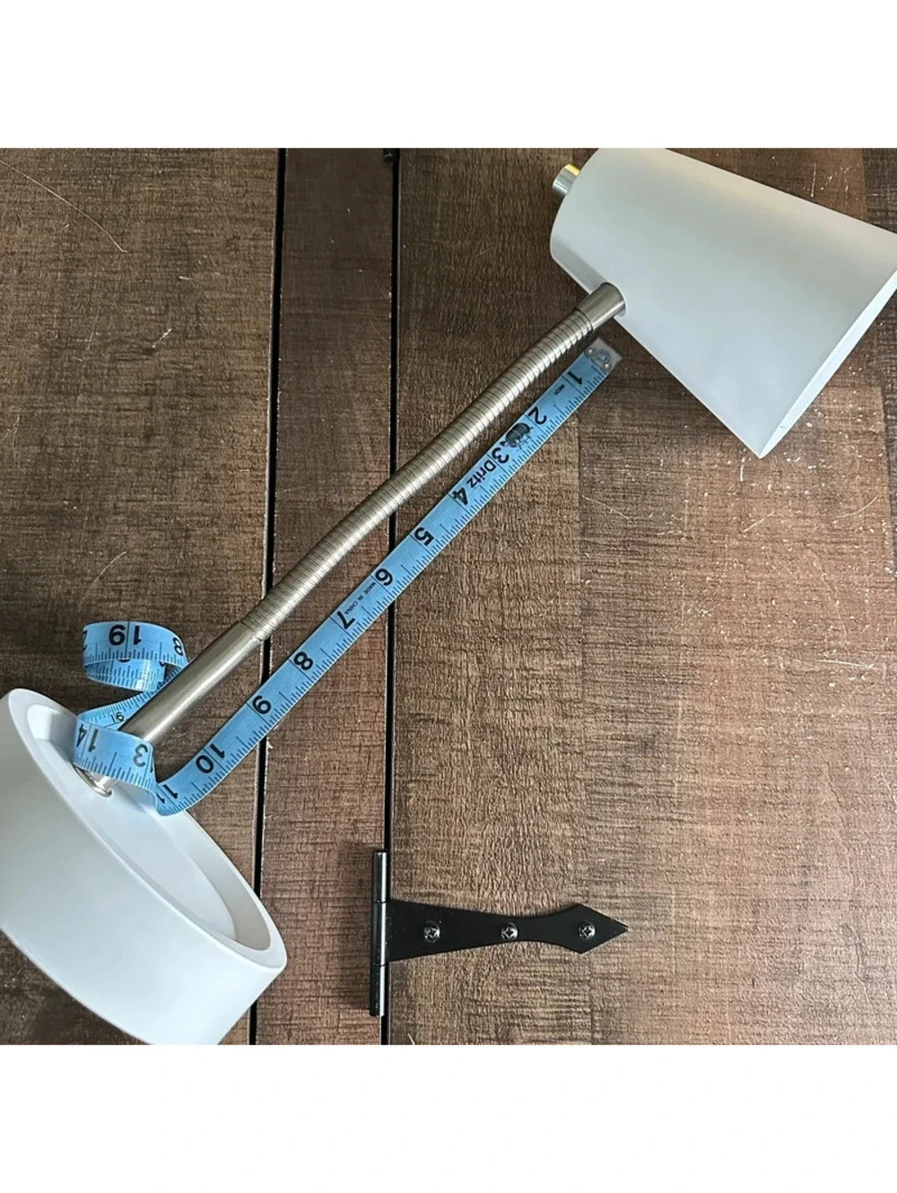 Room Essentials White LED Task Desk Lamp Flexible Gooseneck Organizer Outlet